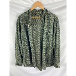 Bachrach Mens Patterned Button Down Shirt Size Large